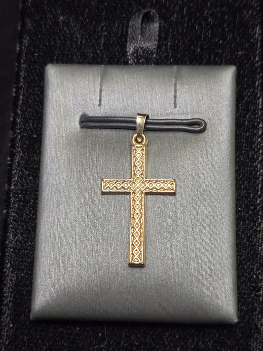 14K Gold Cross Pendant 0.7g