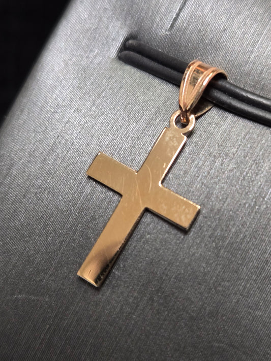 14K Gold Cross Pendant 0.6g