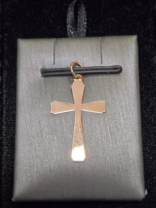 14K Gold Cross Pendant 0.5g