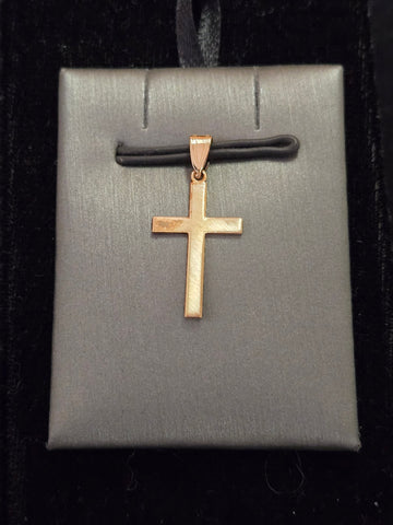 14K Rose Gold Cross Pendant 0.6g