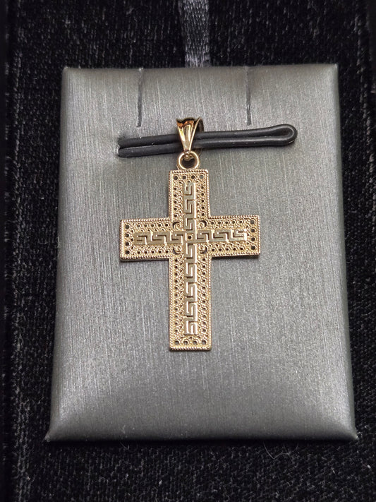 14K Gold Cross Pendant 1.6g