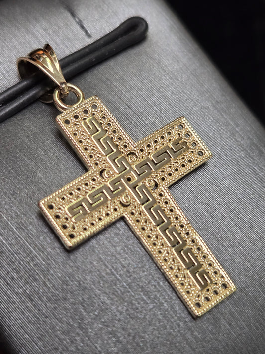 14K Gold Cross Pendant 1.6g