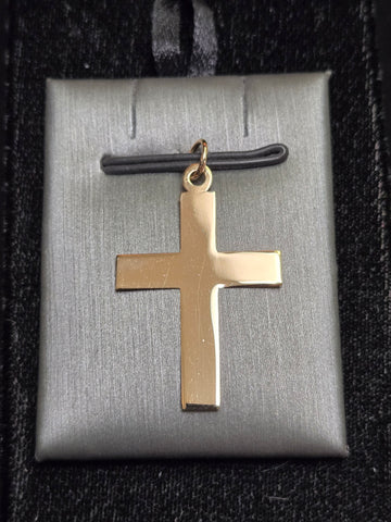 14K Gold Cross Pendant 0.9g