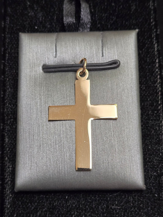 14K Gold Cross Pendant 0.9g