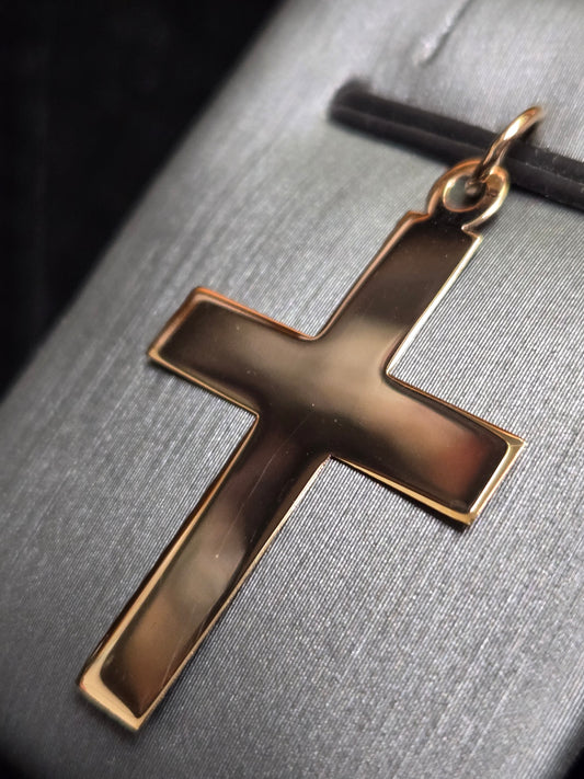 14K Gold Cross Pendant 0.9g