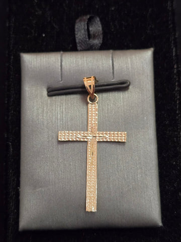 14K Gold Cross Pendant 1.4g