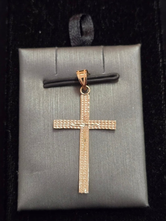 14K Gold Cross Pendant 1.4g