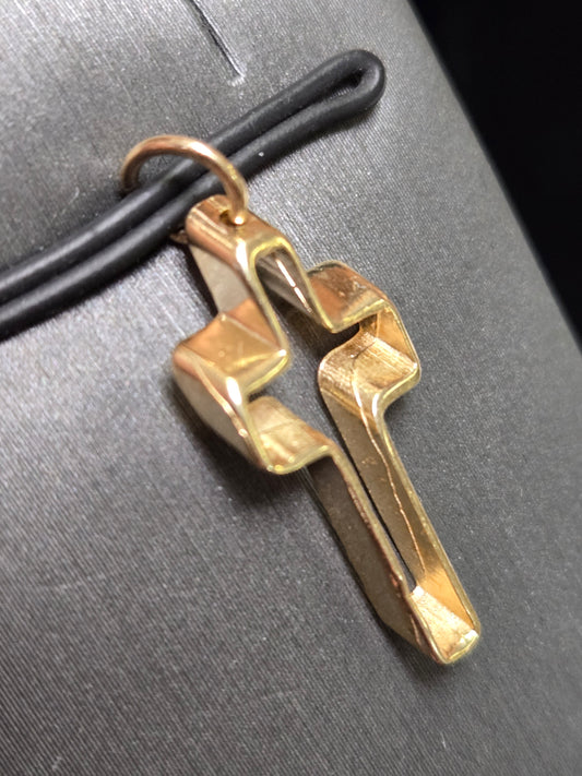 14K Gold Cross Pendant 1g
