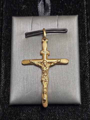 18K Gold Crucifix Pendant 1.5g