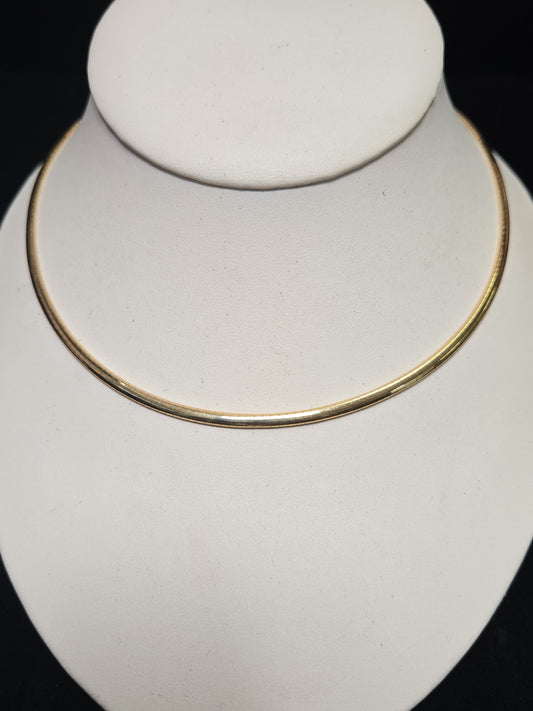 14K Gold Omega Chain Necklace 16" 20.3g