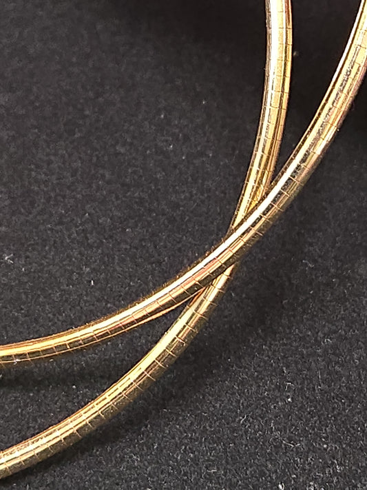 14K Gold Omega Chain Necklace 16" 20.3g