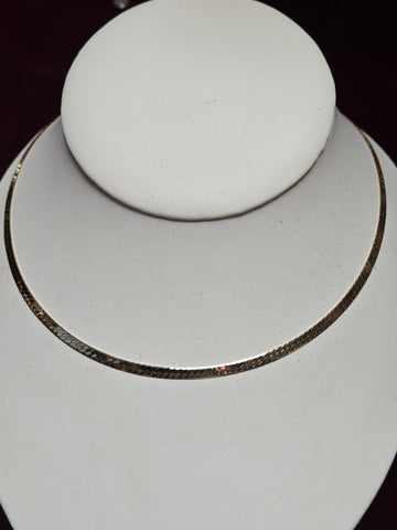 14K Gold Serpentine Chain Necklace 21" 9.4g