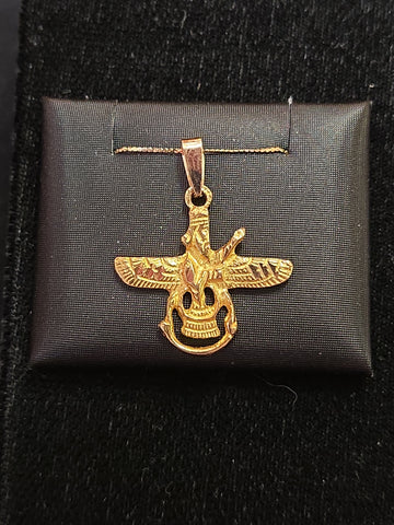 18K Gold Farvahar Pendant 2g