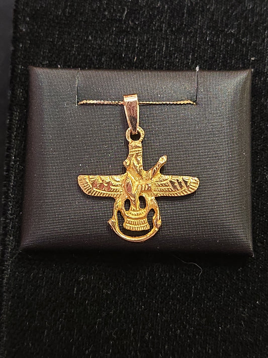 18K Gold Farvahar Pendant 2g