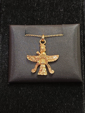 18K Gold Farvahar Pendant 3.5g