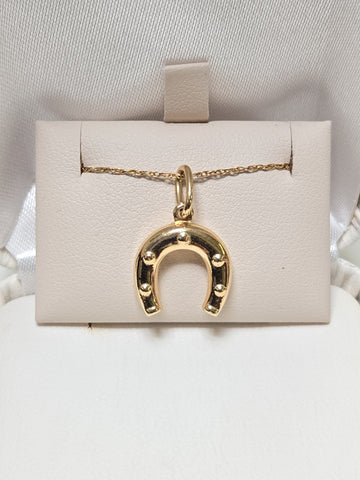 18K Gold Horseshoe Pendant 1.1g