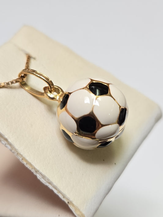 18K Gold Soccer Ball Pendant 2g